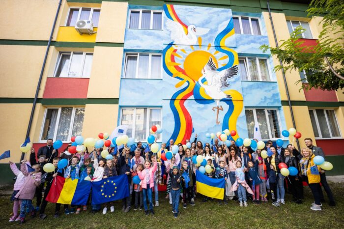 Cea mai mare pictură murală din Suceava – mesaj de solidaritate pentru Ucraina