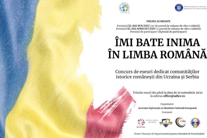 Concurs de eseuri dedicat comunităților istorice românești din Ucraina și Serbia - „Îmi bate inima în limba română”