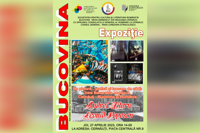 Expoziție de pictură și lansare de carte la Palatul Național din Cernăuți