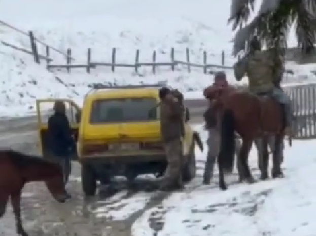 Regiunea Cernăuți: Comisari militari, loviți cu mașina și atacați cu toporul (VIDEO)